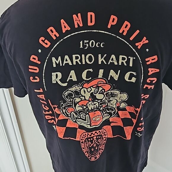 Old Navy Men's Super Mario Logo Short Sleeves Cotton T-Shirt Black XL - Picture 5 of 16